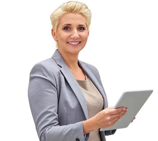 Supplier reviewing metrics on a tablet